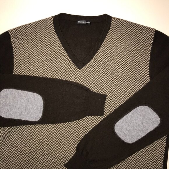 Men's Bergdorf Goodman Wool Cashmere V-neck Sweater-Size 58 (XL-2XL) - Picture 1 of 11